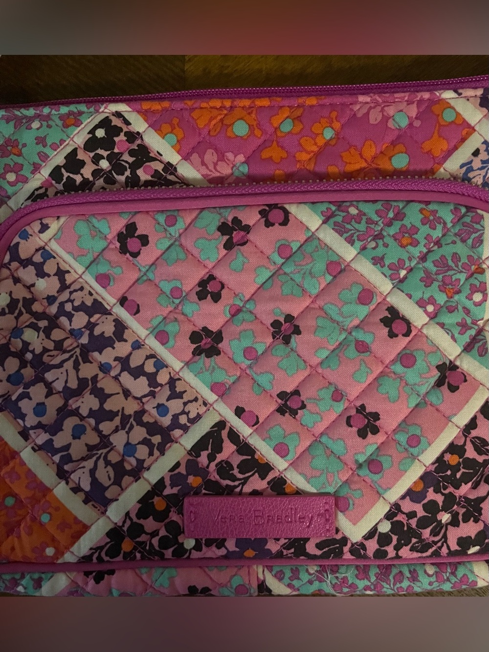 Vera Bradley Quilted Floral Patchwork Crossbody Bag - Pink Multi - Picture 3 of 5
